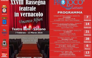 Tutto pronto a Latiano per la XXVIII rassegna teatrale in vernacolo Vincenzo Alfieri
