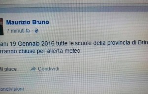 Violato il profilo facebook del Presidente della Provincia di Brindisi
