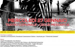 Giornata della Memoria: mercoledì 27 due iniziative al Teatro Comunale di Ceglie M.ca