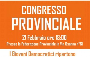 Giovani Democratici: dopo l’elezione dei segretari comunali, domani il Congresso provinciale: