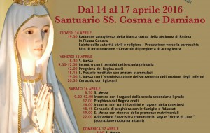 La Madonna di Fatima dal 14 Aprile nel Santuario dei SS. Medici di Ostuni