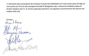 Alparone, Carluccio, Marino, Pino D’Astore e Rossi scrivono a Valente: “rinviare il Comitato Portuale del 23 Maggio”