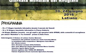 Le iniziative latianesi per la Giornata del Rifugiato
