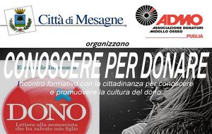 Martedì 12 a Mesagne incontro informativo sull’importanza di donare il Midollo Osseo