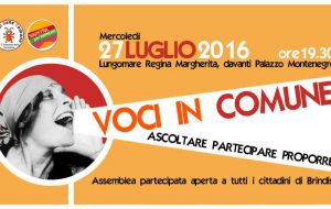 Voci in Comune: mercoledì 27 assemblea di BBC e Sinistra per Brindisi