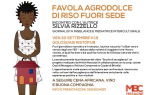 Venerdì si presenta a Mesagne il libro “Favola agrodolce di riso fuori sede”