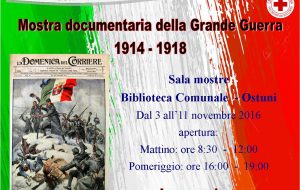I 100 anni della Prima Guerra Mondiale: mostra documentaria alla Biblioteca di Ostuni