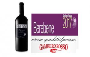 Il 72100 Negroamaro 2014 è l’oscar del Berebene 2017 di Gambero Rosso