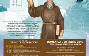 Il 9 Ottobre a Sant’Elia torna la Festa di San Lorenzo da Brindisi