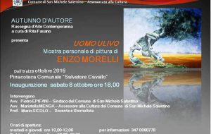 Sabato a San Michele si inaugura la mostra “Uomo Ulivo” di Enzo Morelli