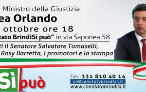 Il ministro Andrea Orlando in visita al «Comitato BrindiSi può»