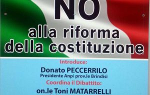Domani a Mesagne incontro per il No al Referendum Costituzionale