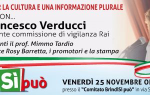 Referendum: a Brindisi il Sen. Verducci, Vice Presidente della commissione Vigilanza Rai