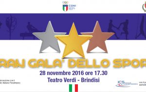 Gran Galà Coni dello sport pugliese: oggi la Cerimonia a Brindisi