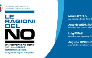 Referendum: a Brindisi Minzolini per “Le ragioni del No”