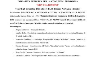 Giornata contro la violenza alle donne: oggi a Brindisi “Non una di meno”