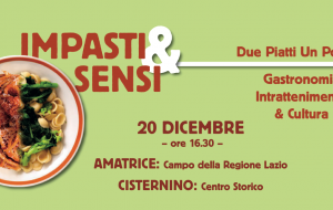Impasti e Sensi. Due piatti per un popolo. Il 20 dicembre 2016 Cisternino per Amatrice