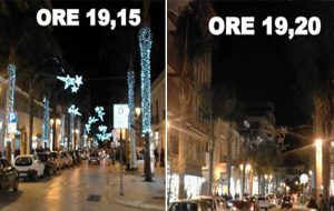 Non c’è pace per il Natale a Brindisi: luminarie accese e spente dopo un’ora