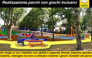 Siano realizzati anche a Brindisi parchi gioco fruibili dai bimbi con disabilità: presentata mozione del M5S