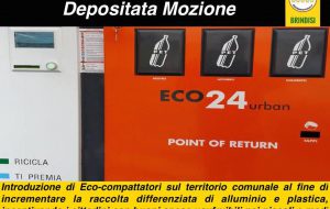 M5S presenta mozione per l’installazione, a costo zero, di eco-compattatori urbani