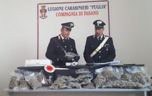 In casa oltre 7 Kg. di marijuana: due arresti