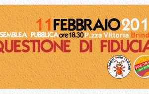 Questione di fiducia: sabato assemblea pubblica di Brindisi Bene Comune
