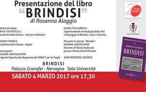 Sabato 4 si presenta il volume “Brindisi” di Rosanna Alaggio
