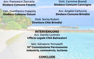 CNA Brindisi,  Direttiva Bolkestein: concessioni demaniali ed attività balneari. Il 10/3 iniziativa a Fasano