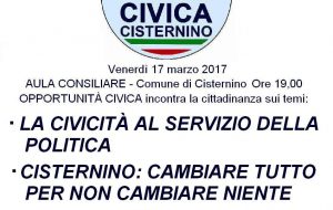 Domani a Cisternino “Opportunità civica” incontra la cittadinanza