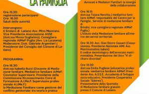 La Mediazione familiare: risorsa per la famiglia. Se ne parla a Latiano il 23 Marzo