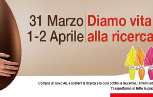 Dal 31 Marzo al 2 Aprile aiutiamo la ricerca con le “Uova di Pasqua AIL”