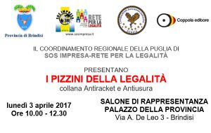 Antiracket-Antiusura: il viceministro Bubbico a Brindisi per “I Pizzini della Legalità”