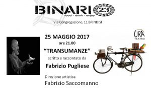 Giovedì 25 al Binario 23 va in scena “Transumanze”