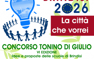 Brindisi 2026, la Città che vorrei: venerdì 26 la premiazione del concorso di idee “Tonino Di Giulio”