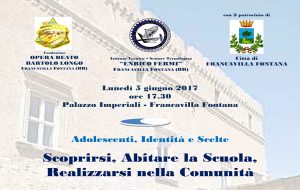 Adolescenti, Identità e Scelte: lunedì 5 convegno a Francavilla Fontana