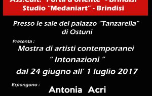 Domani si inaugura ad Ostuni la mostra “Intonazioni”
