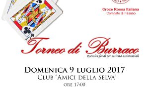 La CRI di Fasano organizza un torneo d burraco per beneficenza