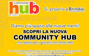 Community Hub Brindisi: Attivo lo Sportello Bonus Cultura, 500 euro per Cinema, Musica, Libri e molto altro