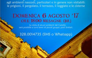 Domenica 6 appuntamento con “Il Castello Segreto”, visita guidata gratuita agli ambienti non visitabili del Castello di Mesagne