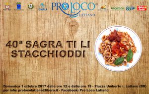 Domenica a Latiano la 40^ Sagra ti li stacchioddi