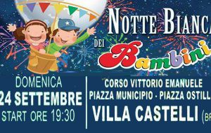 Questa sera Villa Castelli vive la magia della Notte Bianca dei Bambini