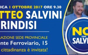 Domenica mattina Matteo Salvini a Brindisi