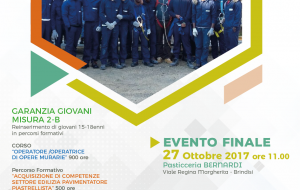 Scuola edile: venerdì l’evento finale dei Corsi di Operatore di opere murarie e pavimentatore piastrellista