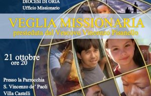 A Villa Castelli la veglia missionaria della Diocesi di Oria