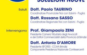 Politiche fiscali e monetarie – Il coraggio di osare soluzioni nuove: giovedì a Brindisi il convegno organizzato da Noi Con Salvini