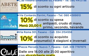 Tutti i vantaggi offerti dal circuito commerciale de “Il Fasano Siamo Noi”