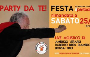 Party da te! Sabato 25 la festa per la campagna di adesione a Brindisi Bene Comune