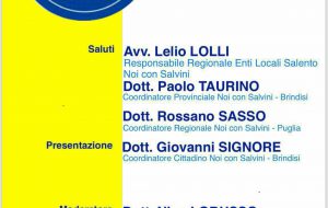 Sabato si presenta il coordinamento cittadino di “Noi Con Salvini”