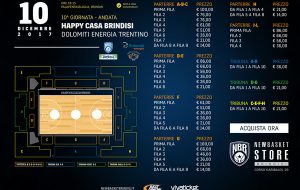 In vendita i biglietti per Happy Casa Brindisi-Trento