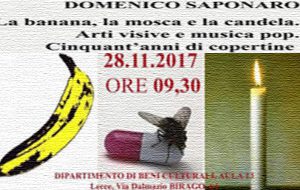 Arte contemporanea e musica pop con Domenico Saponaro all’Università del Salento